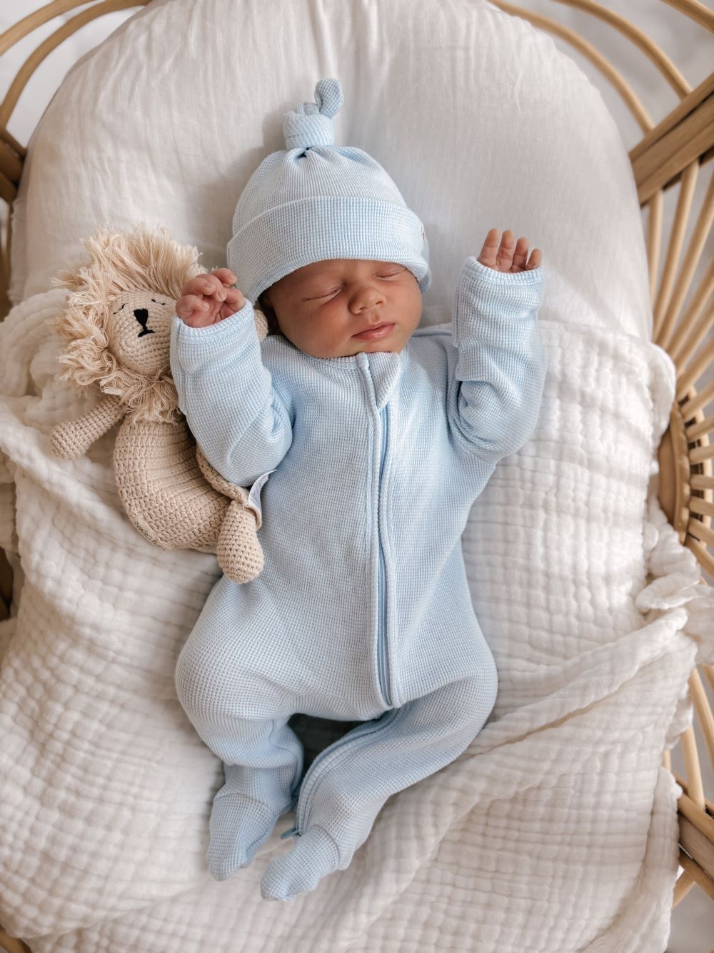 My First Outfit - Baby Blue - Onesie &amp; Beanie Set