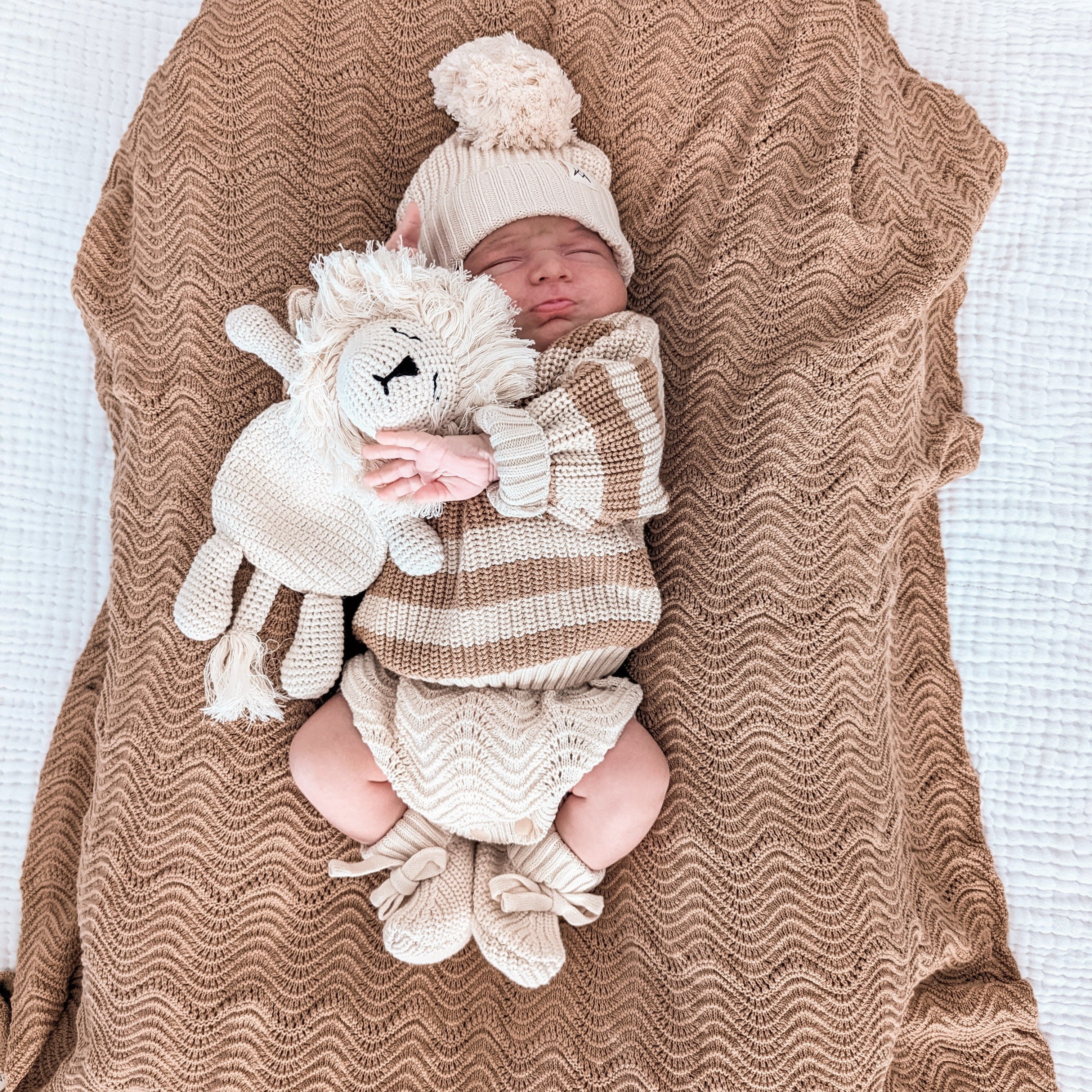 Knitted onesie hot sale newborn