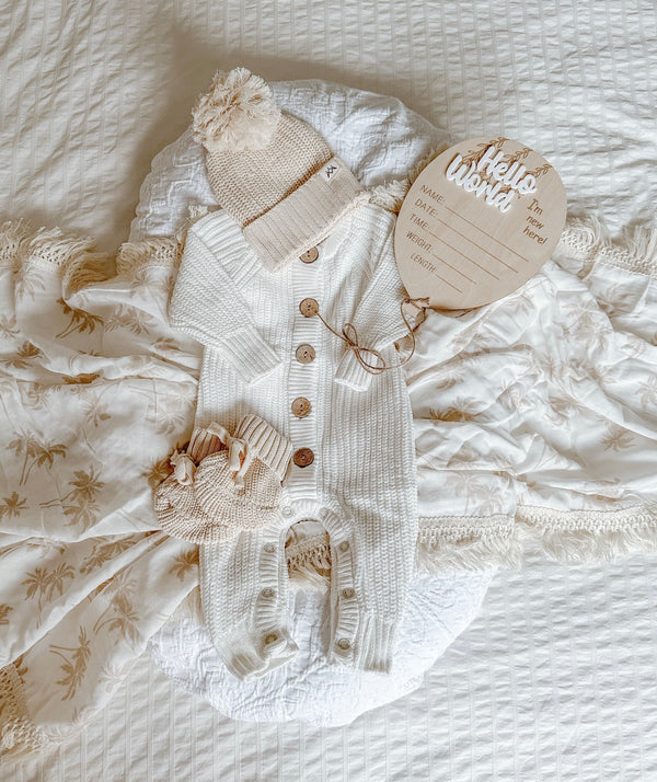 Knitted Romper - Ivory