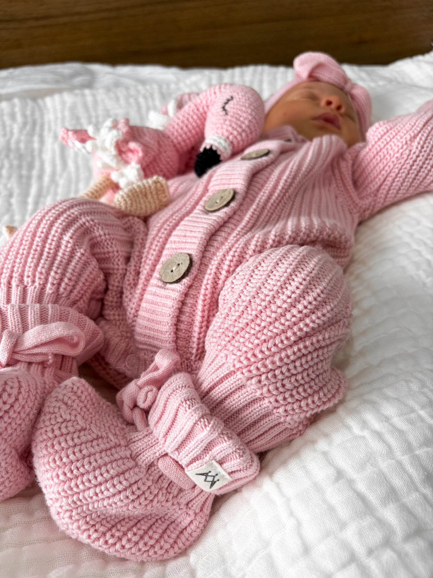 Knitted Romper - Pink