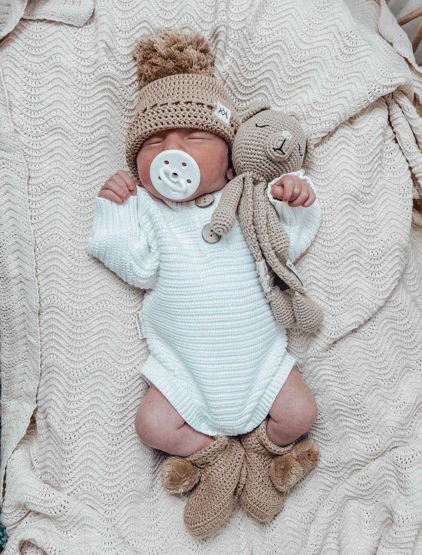 Textured Knit Bodysuit Ivory