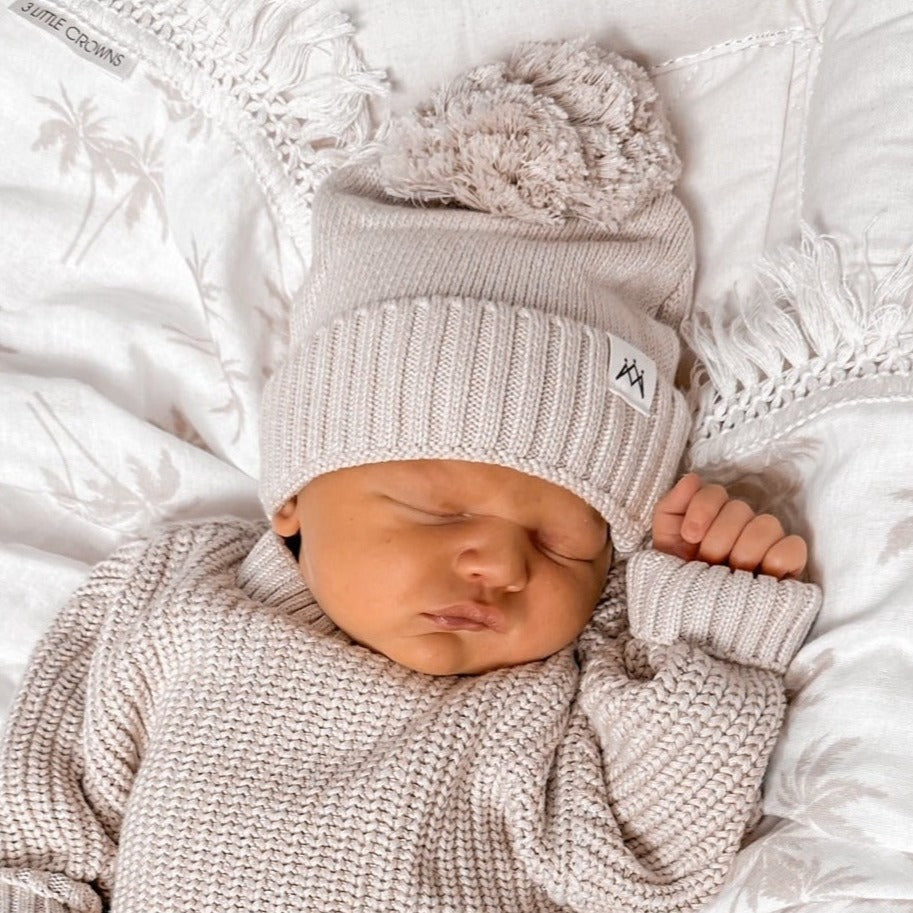 Knitted Beanie - Mushroom